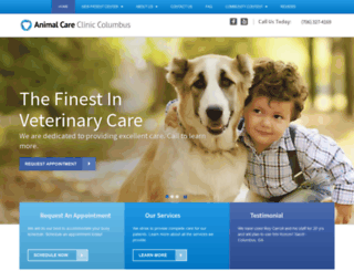 animalcarecliniccolumbus.com screenshot
