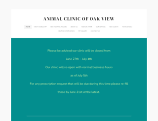 animalclinicofoakview.com screenshot