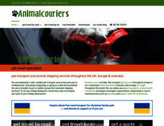 animalcouriers.com screenshot
