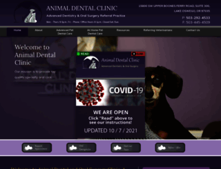 animaldentalclinicnw.com screenshot