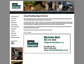 animalhandling.co.za screenshot