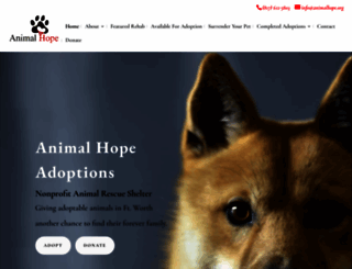 animalhope.org screenshot