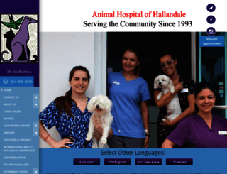 animalhospitalofhallandale.com screenshot