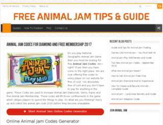 animaljamcodesfree.com screenshot