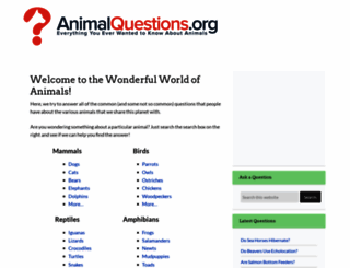 animalquestions.org screenshot