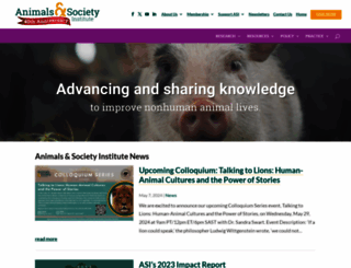 animalsandsociety.org screenshot