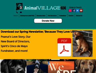 animalvillagenm.org screenshot