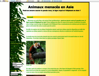animauxmenacesenasie.eklablog.fr screenshot