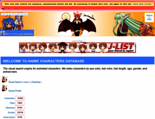 animecharactersdatabase.com screenshot