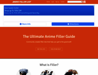 animefillerlist.com screenshot