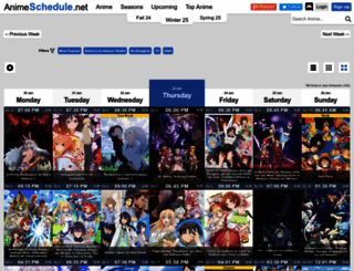 animeschedule.net screenshot