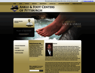 anklefootcentersofpittsburgh.com screenshot