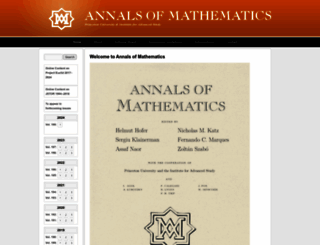 annals.math.princeton.edu screenshot