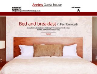 anniesguesthouse-farnborough.co.uk screenshot