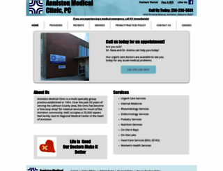 annistonmedicalclinic.com screenshot