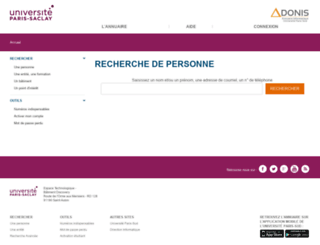 annuaire.u-psud.fr screenshot