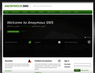 anonymoussms.co.uk screenshot