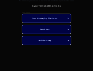 anonymoussms.com.au screenshot