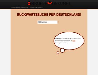 anruferauskunft.de screenshot