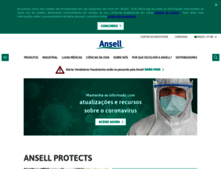 ansellbrasil.com screenshot