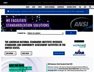 ansi.org screenshot