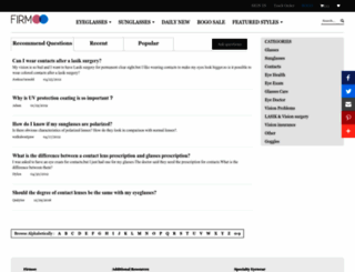 answer.firmoo.com screenshot