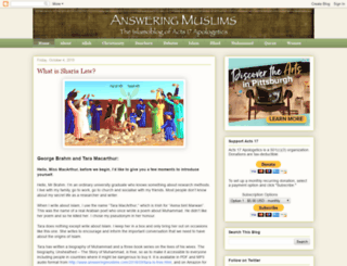 answeringmuslims.com screenshot