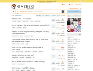 answers.gazebosim.org screenshot