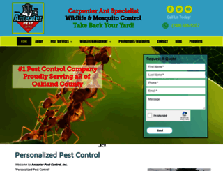 anteaterpestcontrol.com screenshot