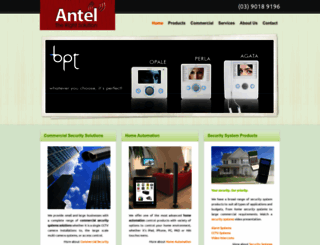 antelsecuritysystems.com.au screenshot