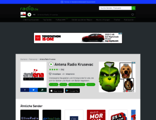 antenaradiokrusevac.radio.de screenshot