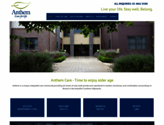 anthemcare.com.au screenshot