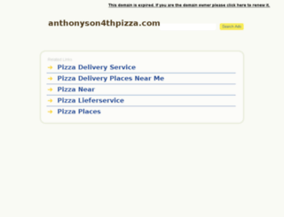 anthonyson4thpizza.com screenshot