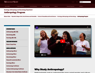 anthropology.missouristate.edu screenshot