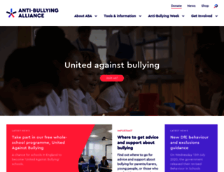 anti-bullyingalliance.org.uk screenshot