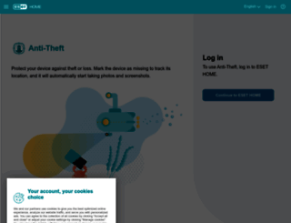 anti-theft.eset.com screenshot