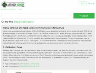 antibody-adviser.com screenshot
