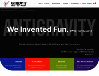 antigravityyoga.com screenshot