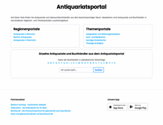 antiquariatsportal.de screenshot