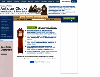 antiqueclockspriceguide.com screenshot