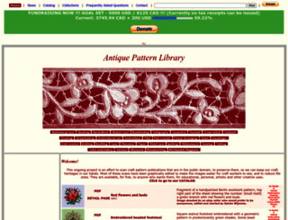 antiquepatternlibrary.org screenshot