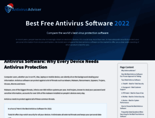 antivirusadviser.com screenshot