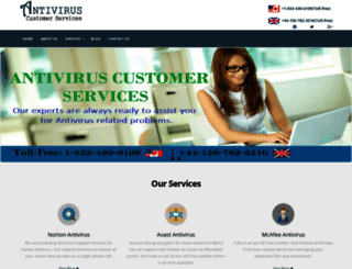 antiviruscustomerservices.com screenshot