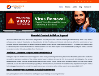 antivirushelpnumber.com screenshot