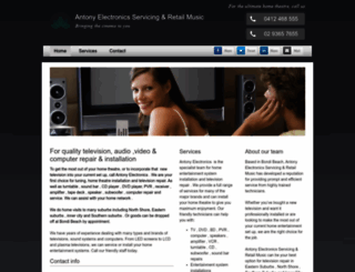 antonyelectronics.com.au screenshot