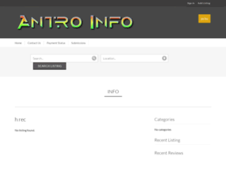 antro.info screenshot