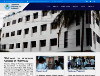 anupamapharmacycollege.com screenshot