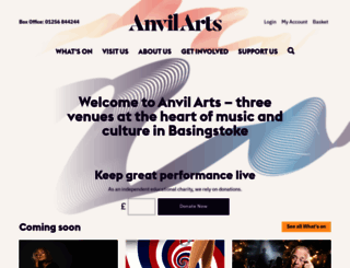 anvilarts.org.uk screenshot