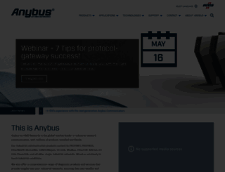 anybus.com screenshot