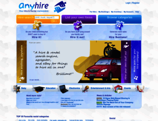 anyhire.com screenshot